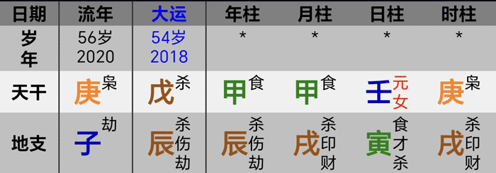 2020庚子年哈里斯八字